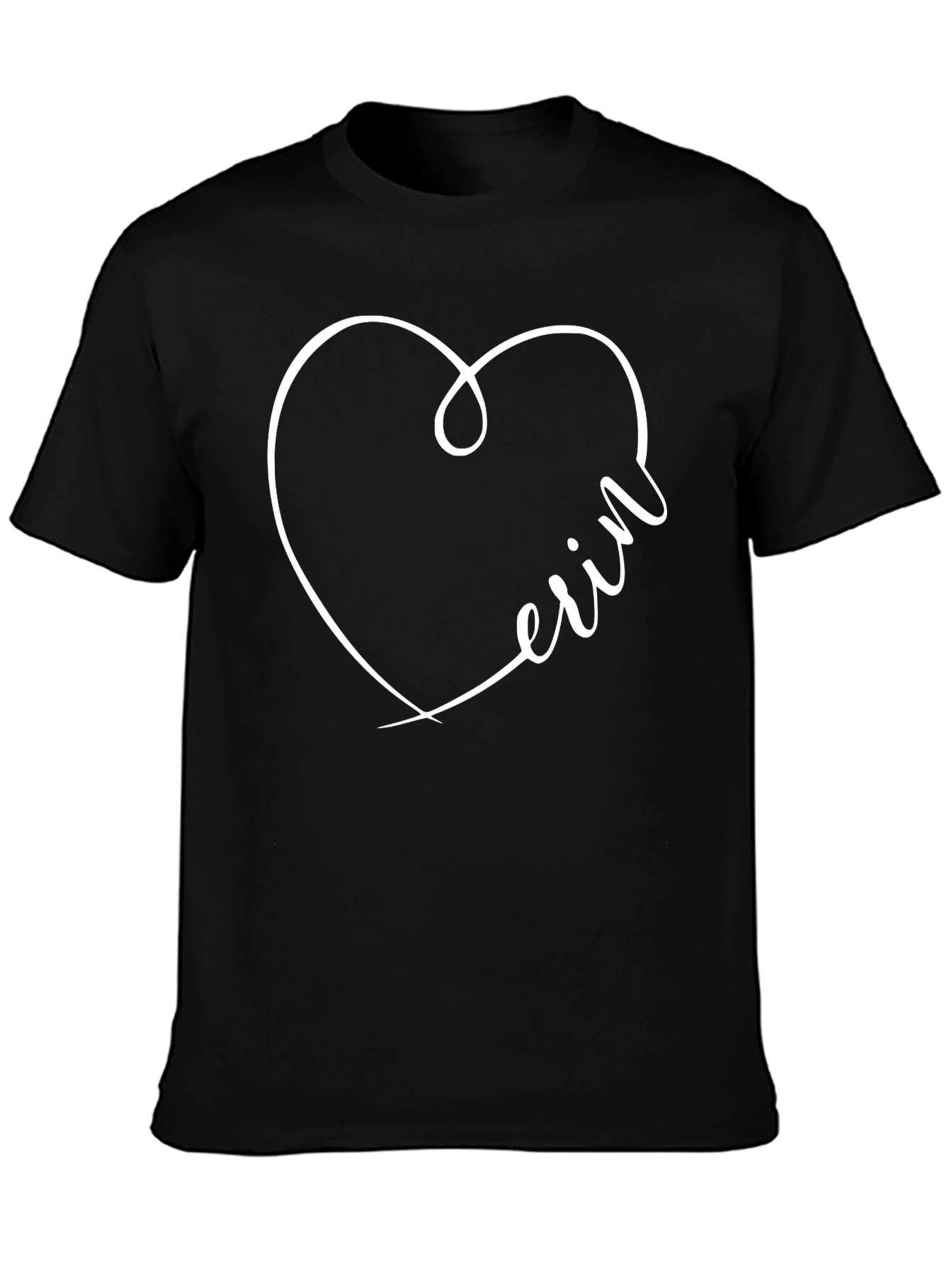 Erin Heart Graphic Black T-Shirt