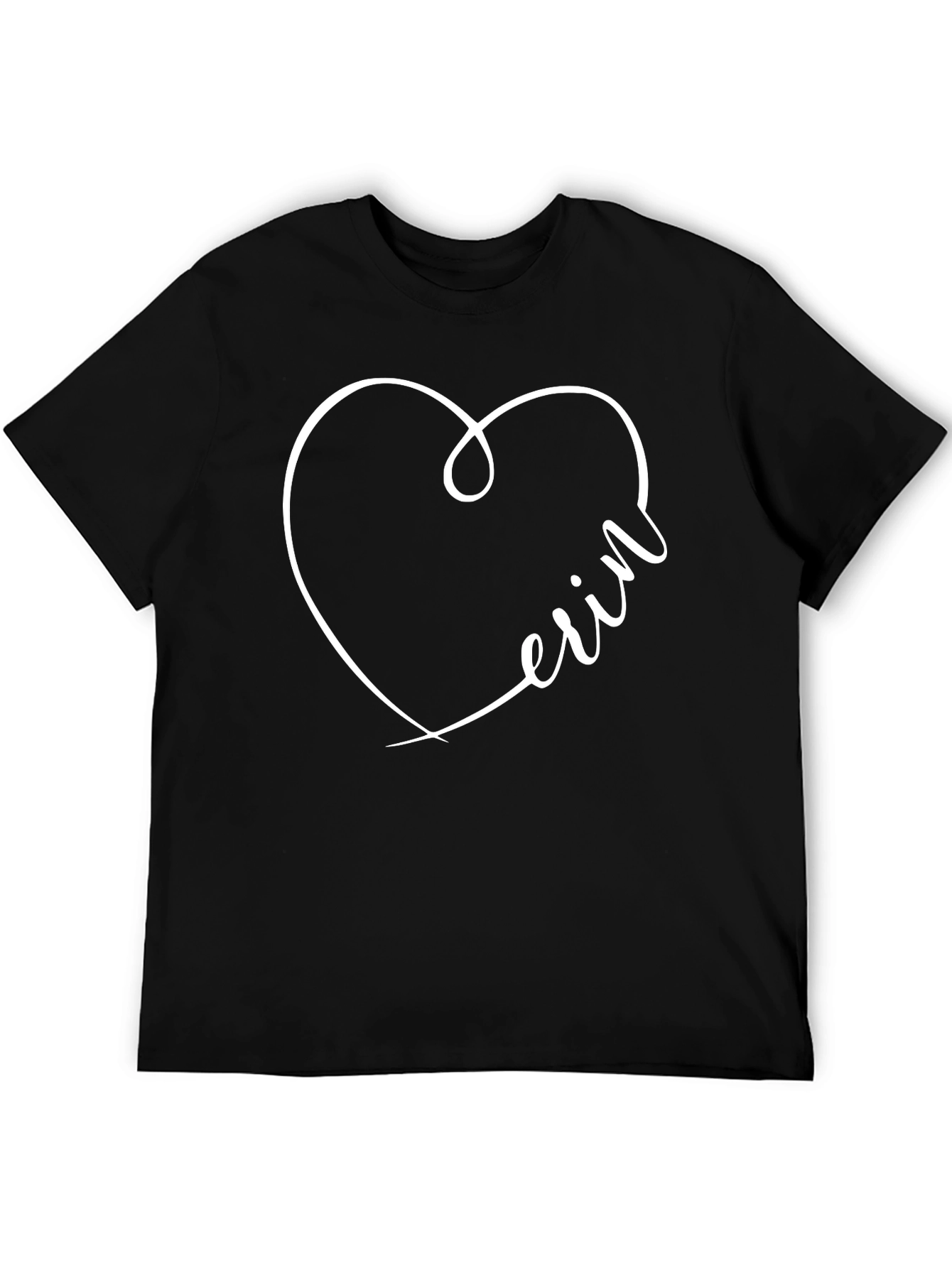 Erin Heart Graphic Black T-Shirt