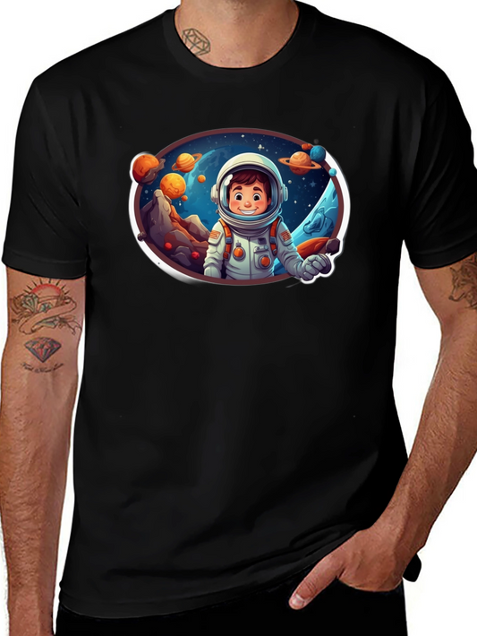 Astronaut Boy Graphic Tee - Explore the Universe in Style!