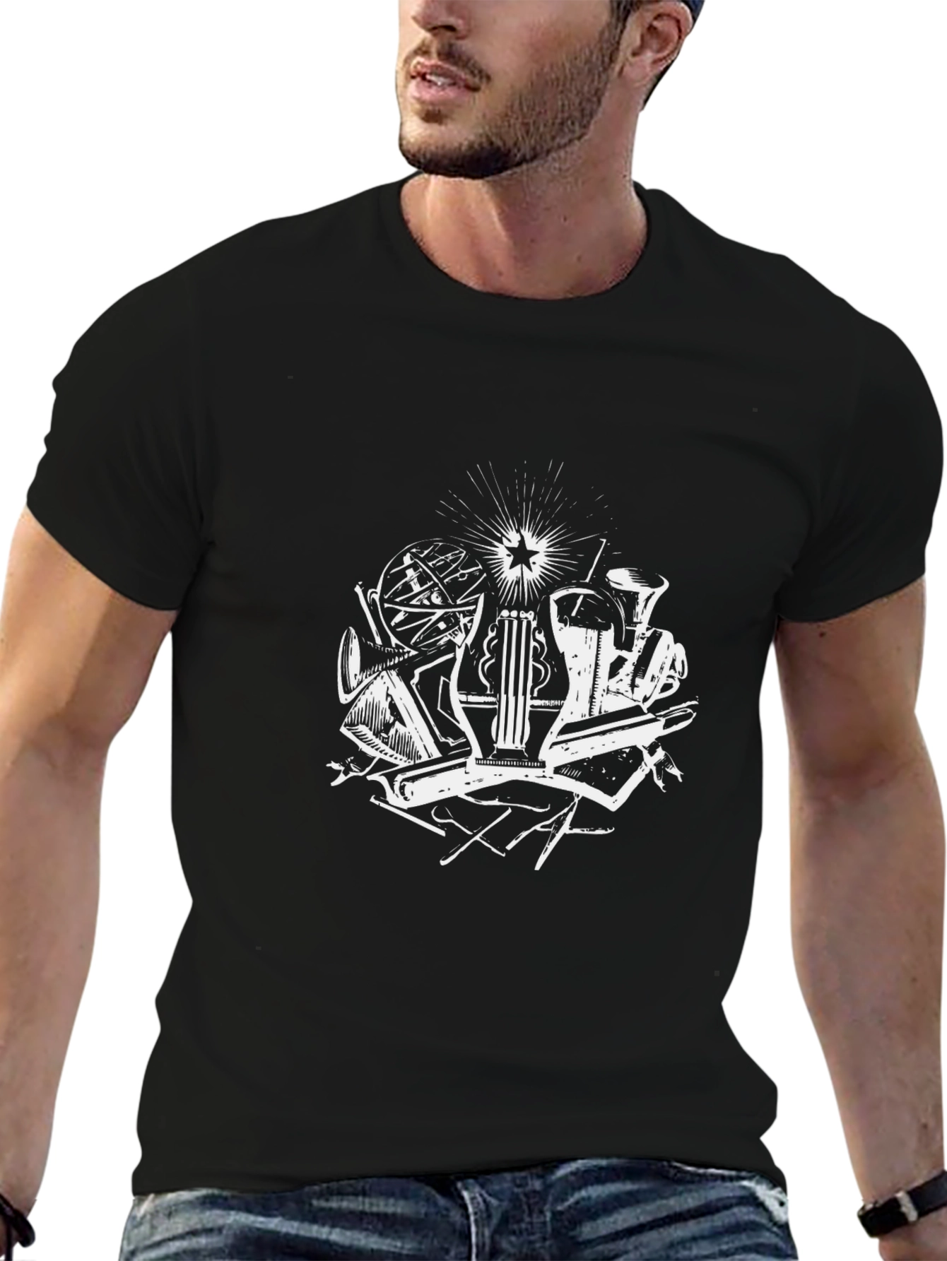 Abstract Art T-Shirt - Black