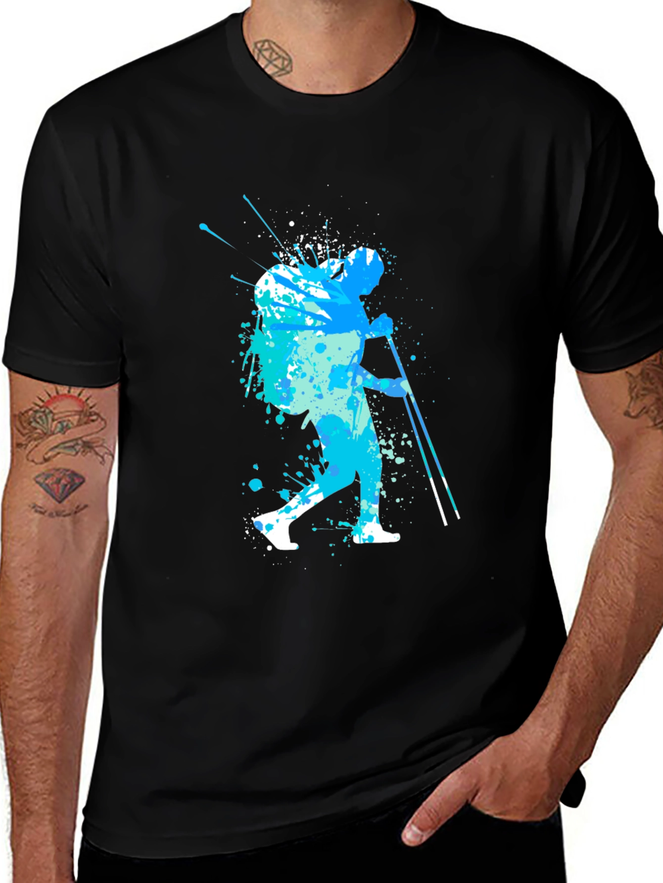 Abstract Hiker T-Shirt - Nature Adventure Apparel