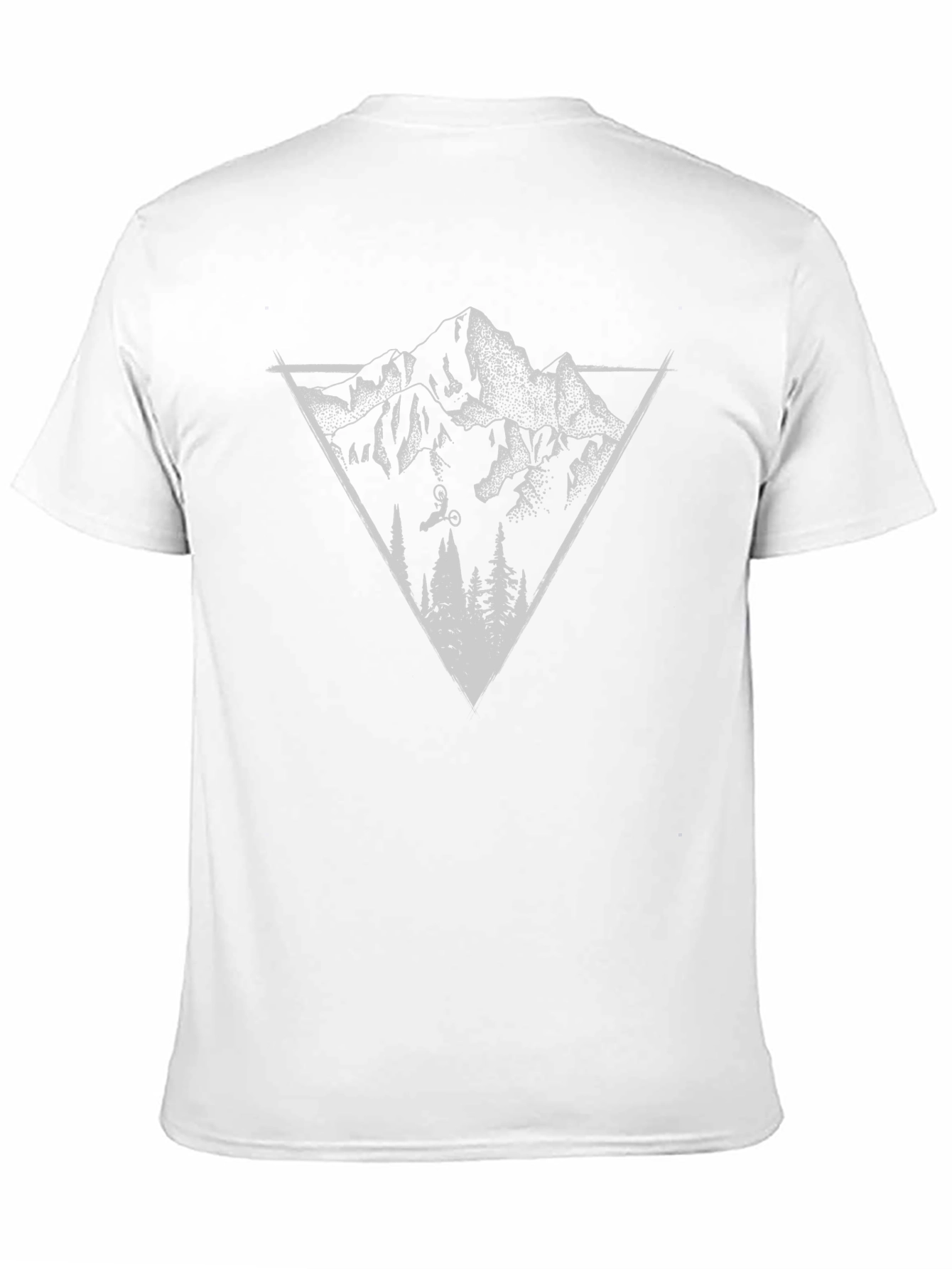 Mountain Biker Graphic Tee - Black Cotton Blend