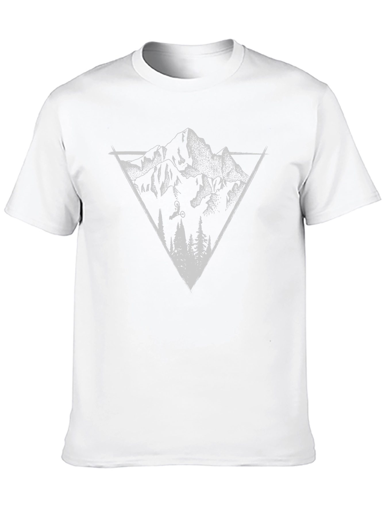 Mountain Biker Graphic Tee - Black Cotton Blend