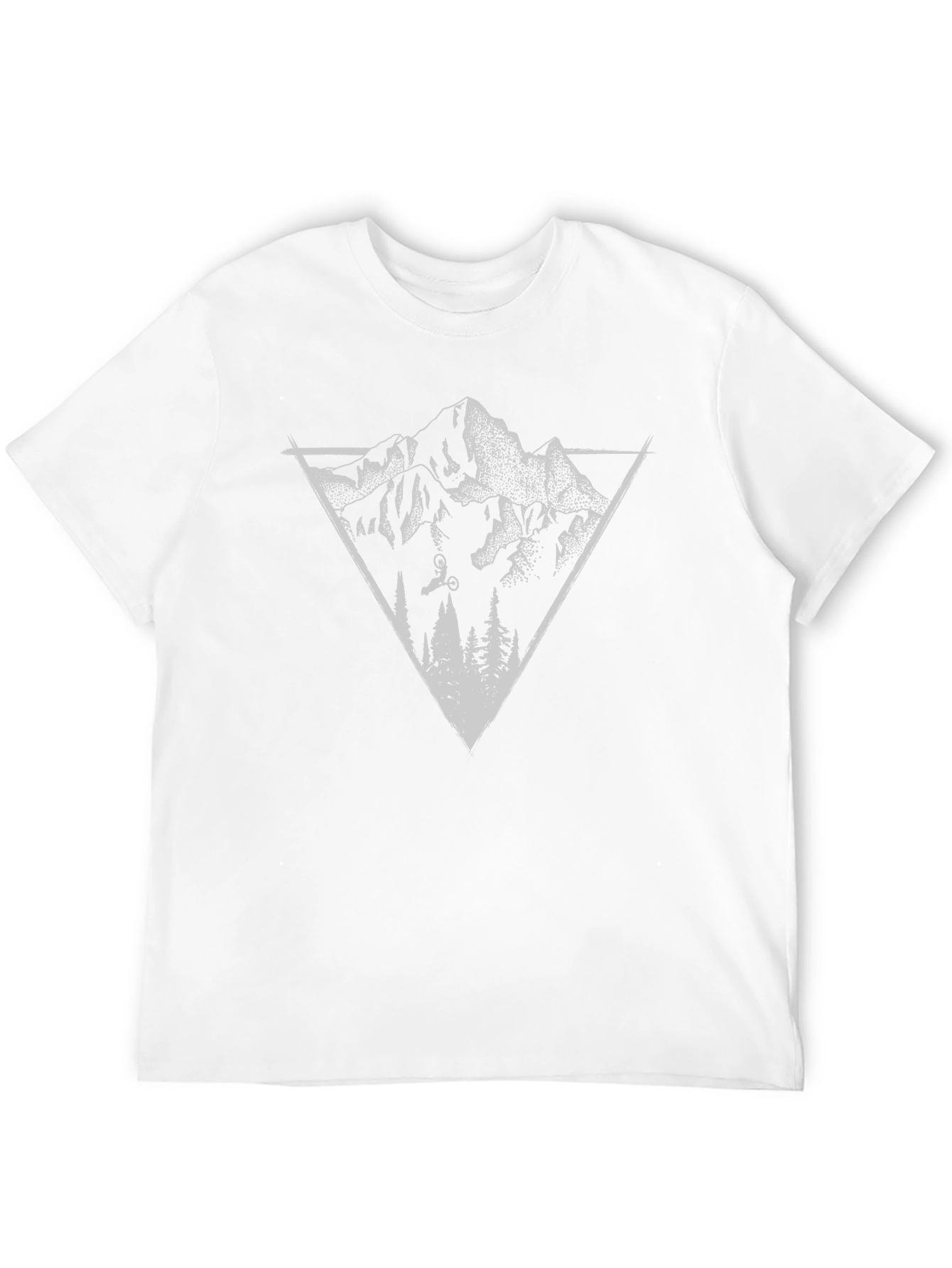 Mountain Biker Graphic Tee - Black Cotton Blend