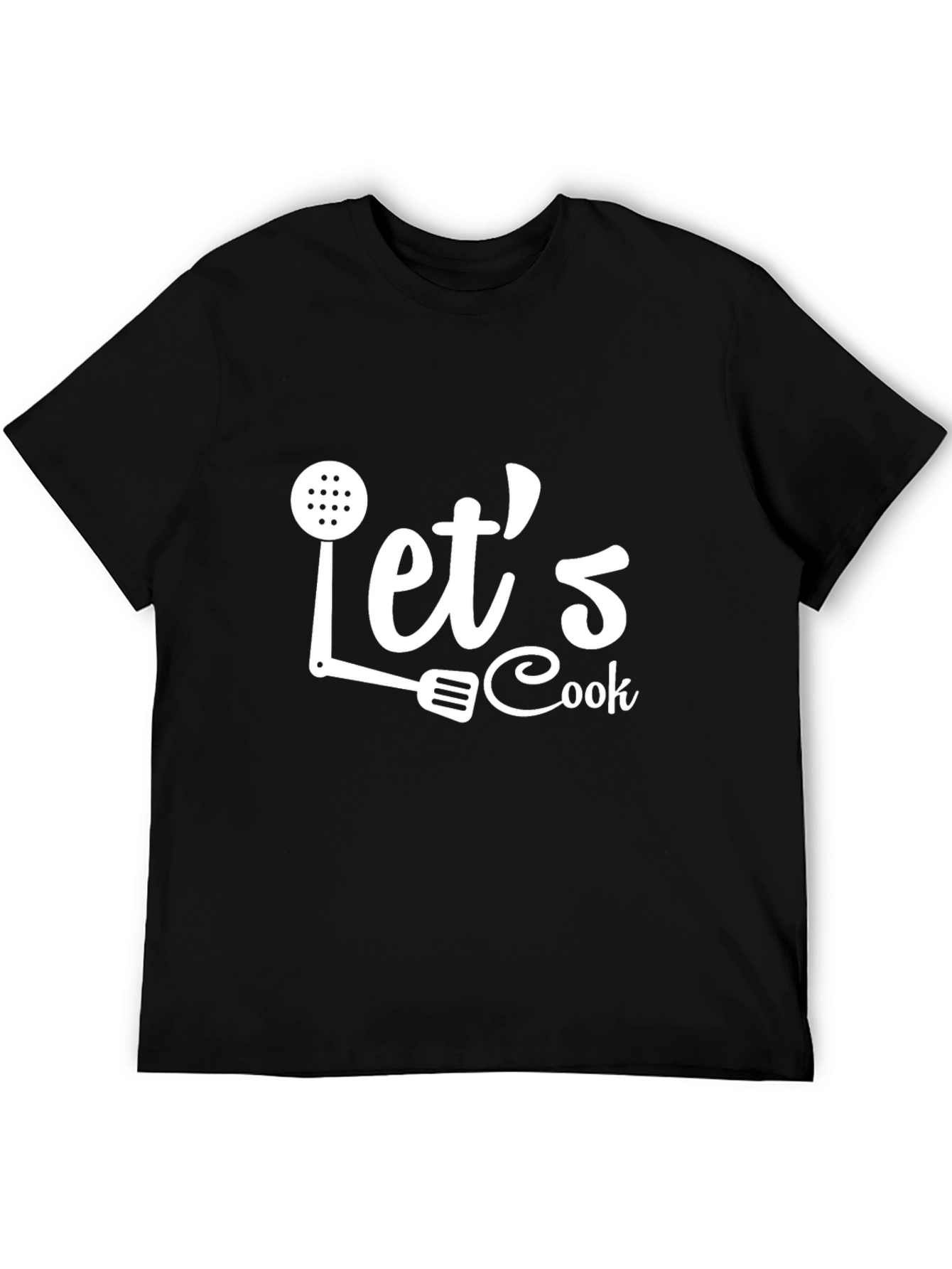 Lets Cook T-Shirt - Black Casual Tee