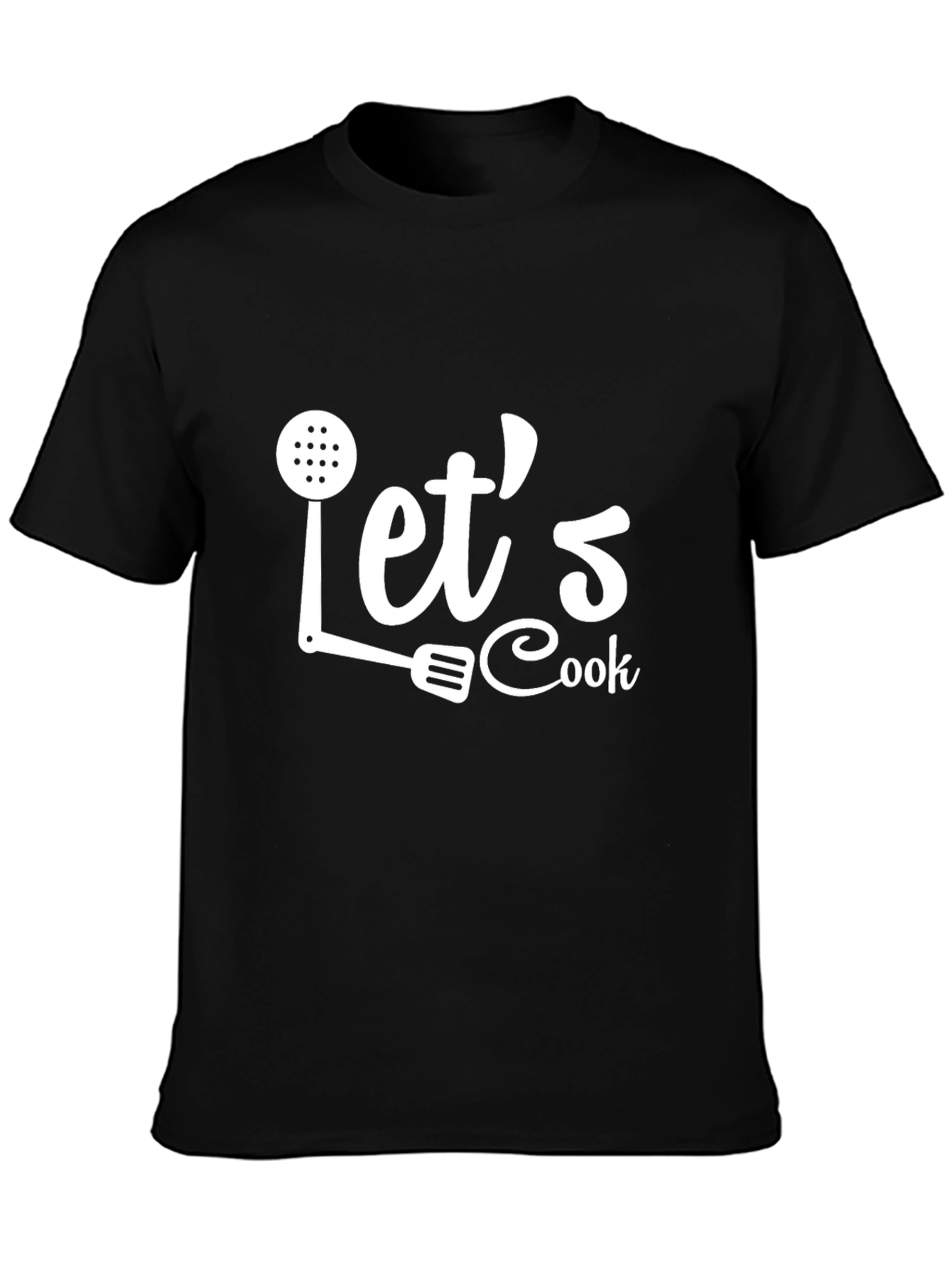 Lets Cook T-Shirt - Black Casual Tee