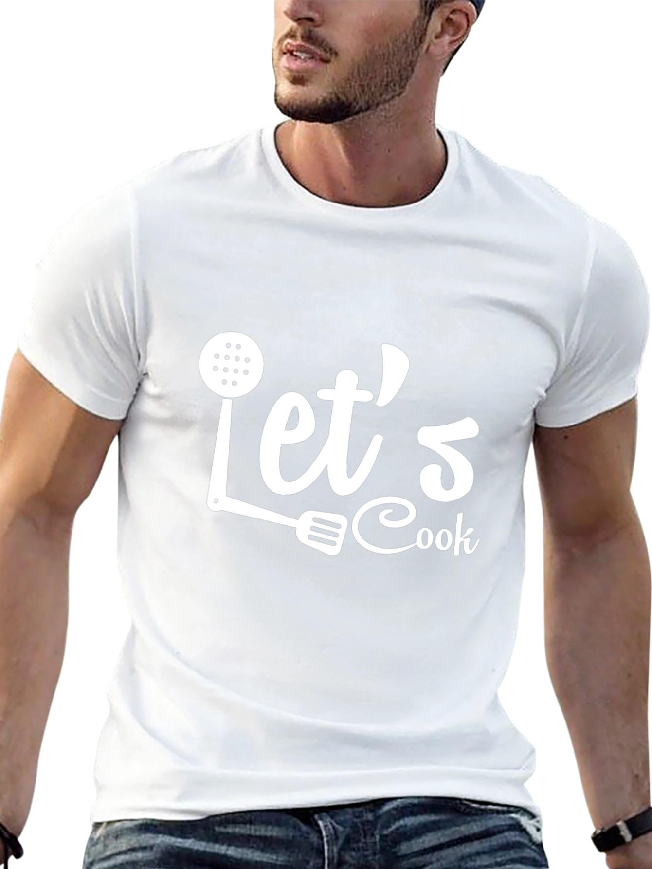 Lets Cook T-Shirt - Black Casual Tee