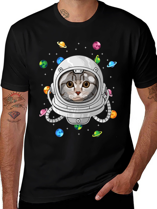 Cat Astronaut T-Shirt - Space Kitty Tee
