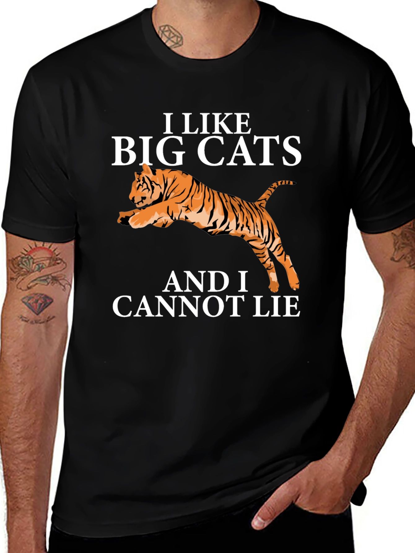I Like Big Cats T-Shirt Funny Tiger Tee
