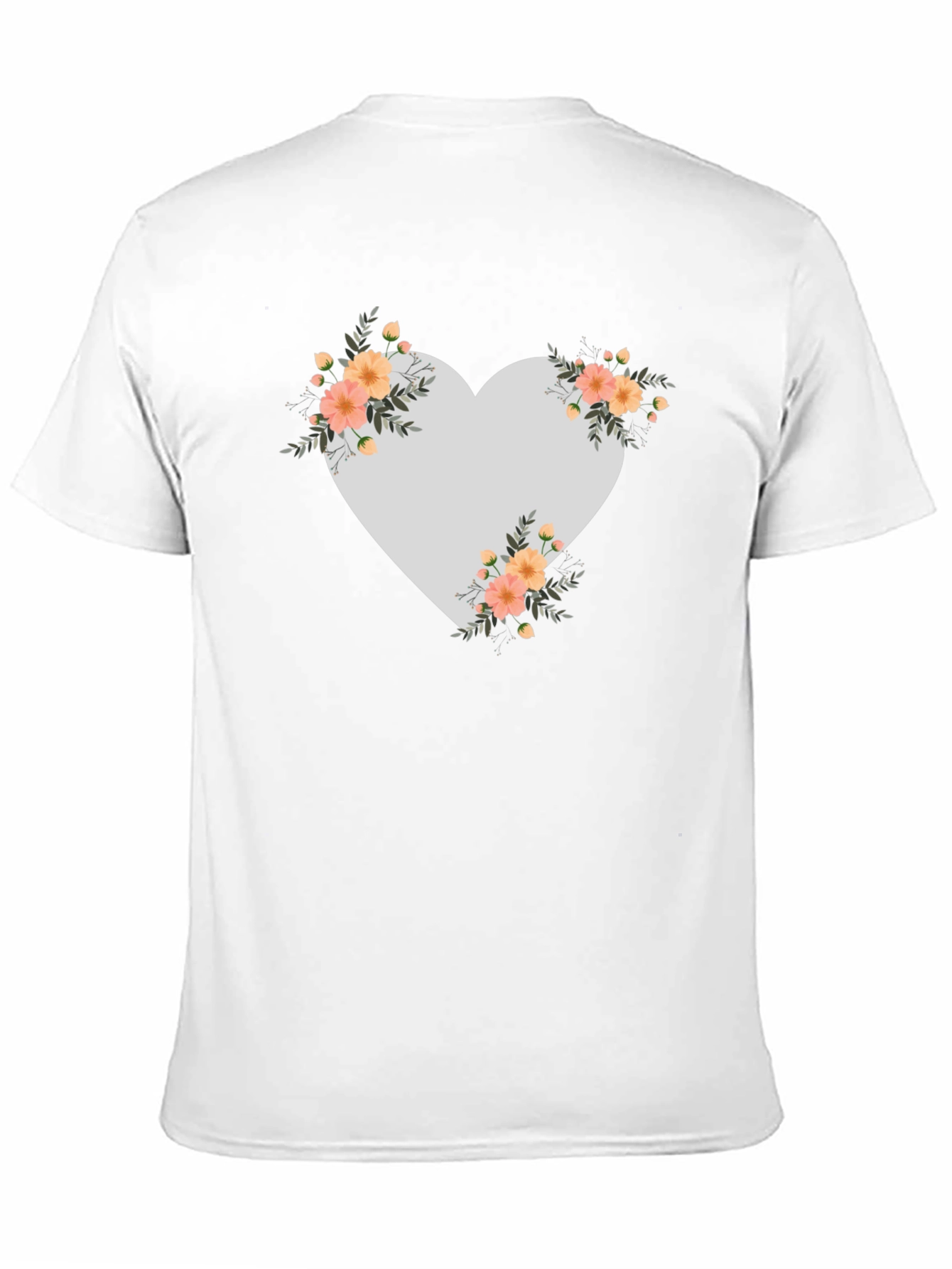 Floral Heart Graphic Tee - Stylish Comfort