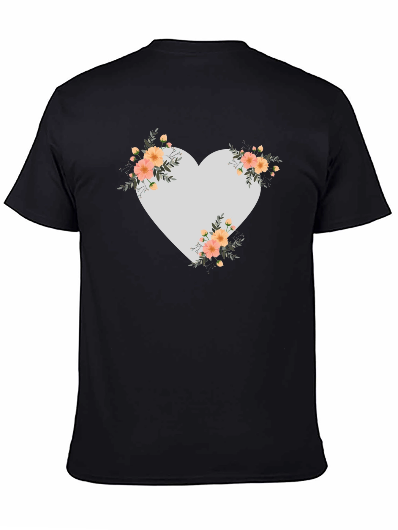 Floral Heart Graphic Tee - Stylish Comfort