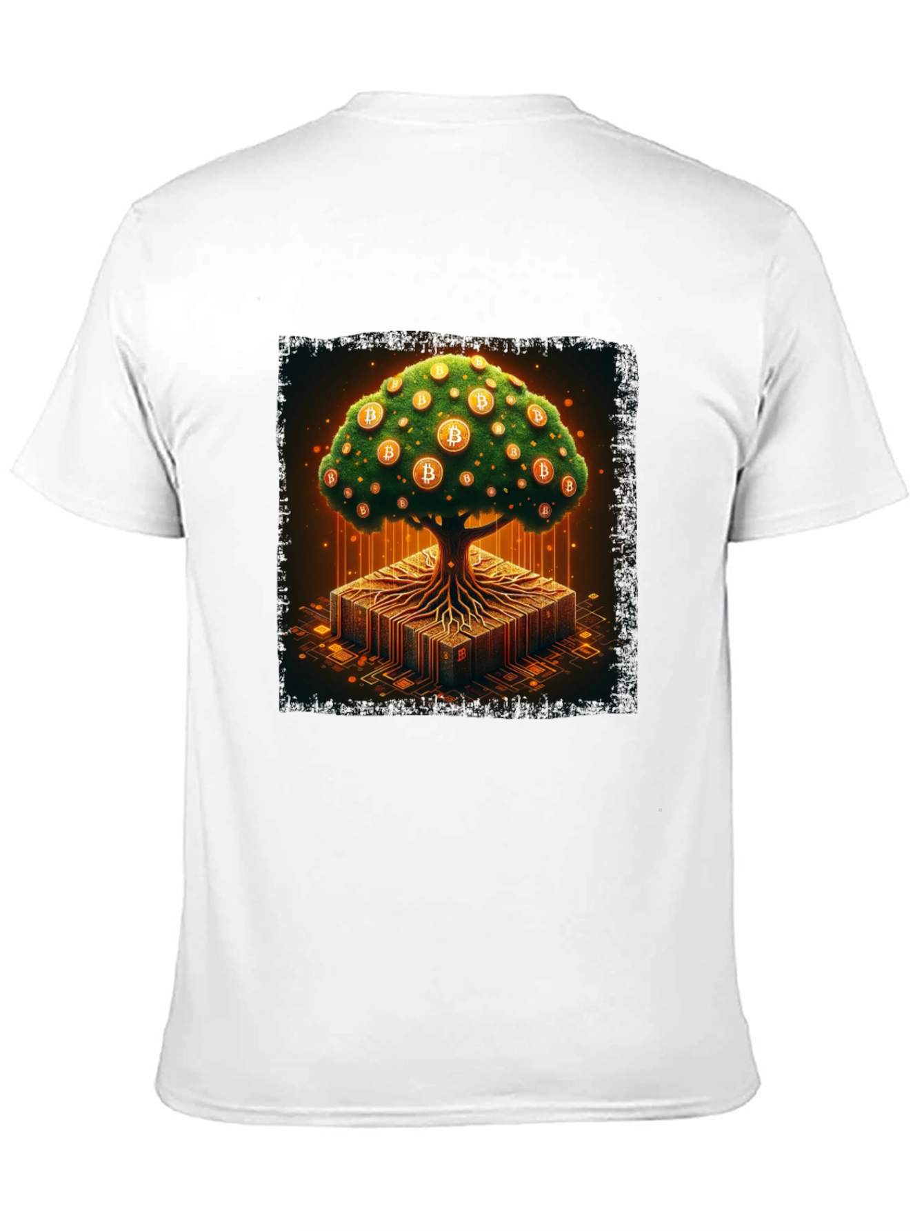 Bitcoin Tree Black T-Shirt - Crypto Lover