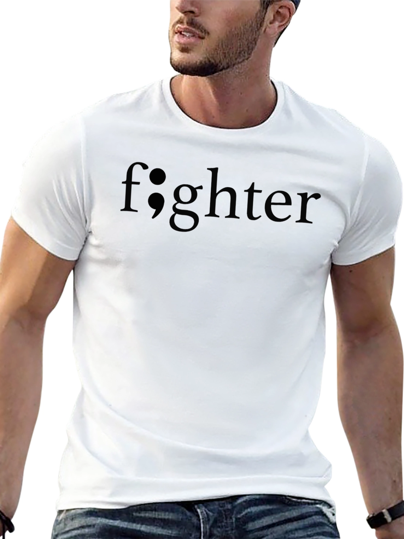 Semicolon Fighter Black T-Shirt