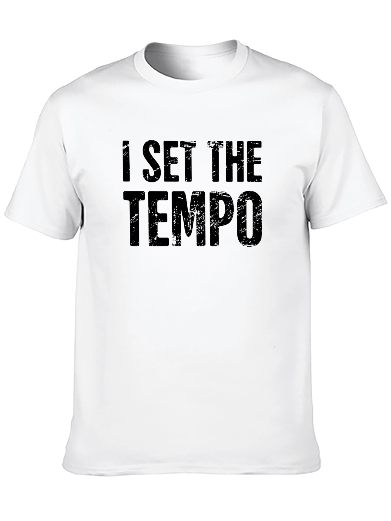 I Set The Tempo Black Graphic T-Shirt