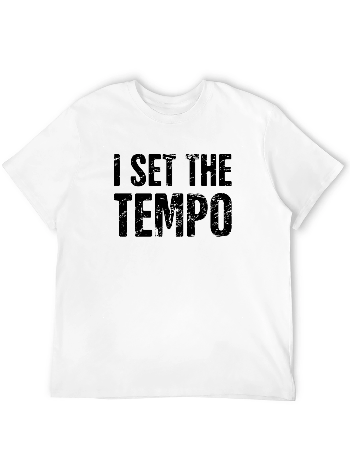 I Set The Tempo Black Graphic T-Shirt