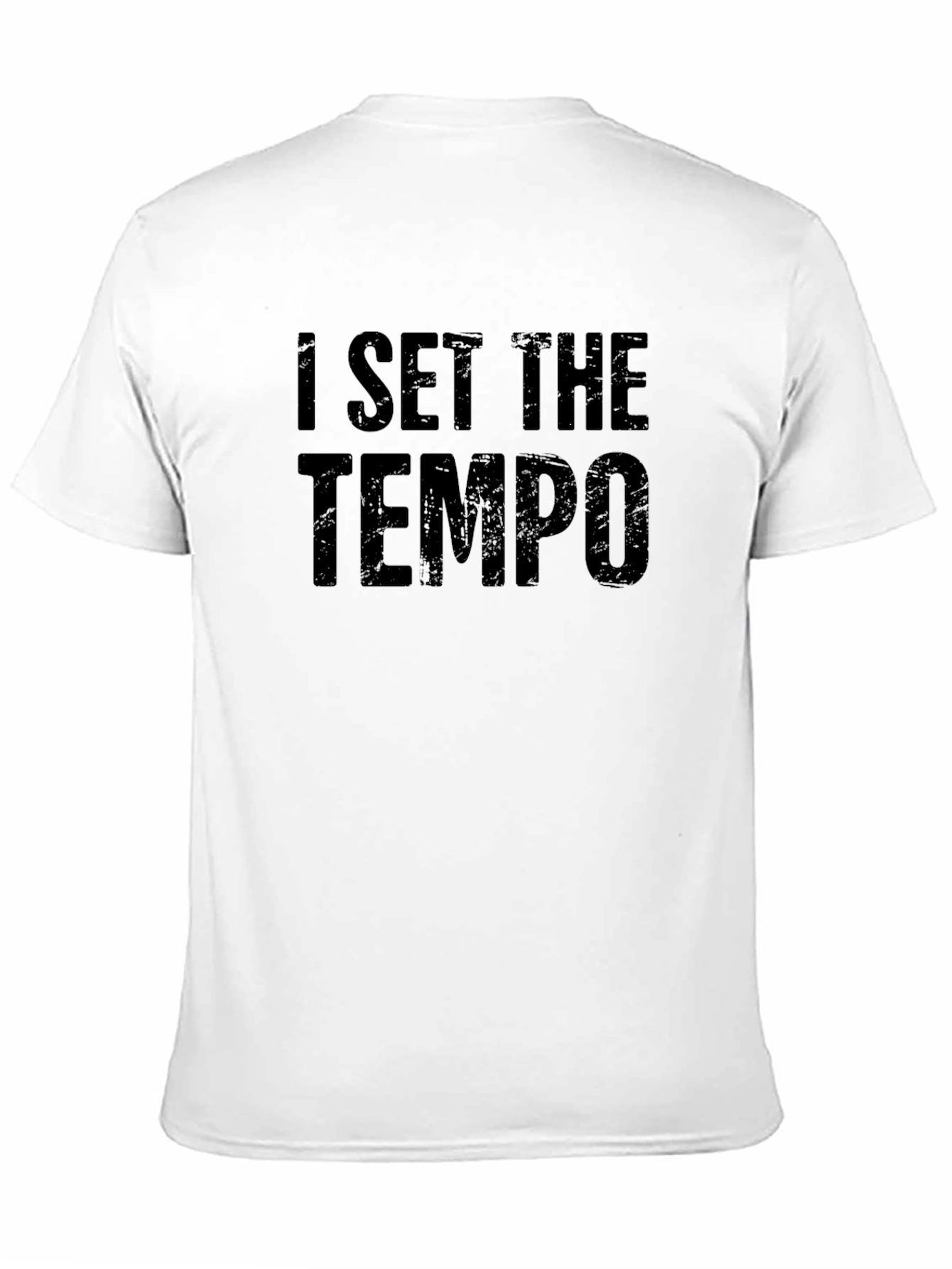 I Set The Tempo Black Graphic T-Shirt