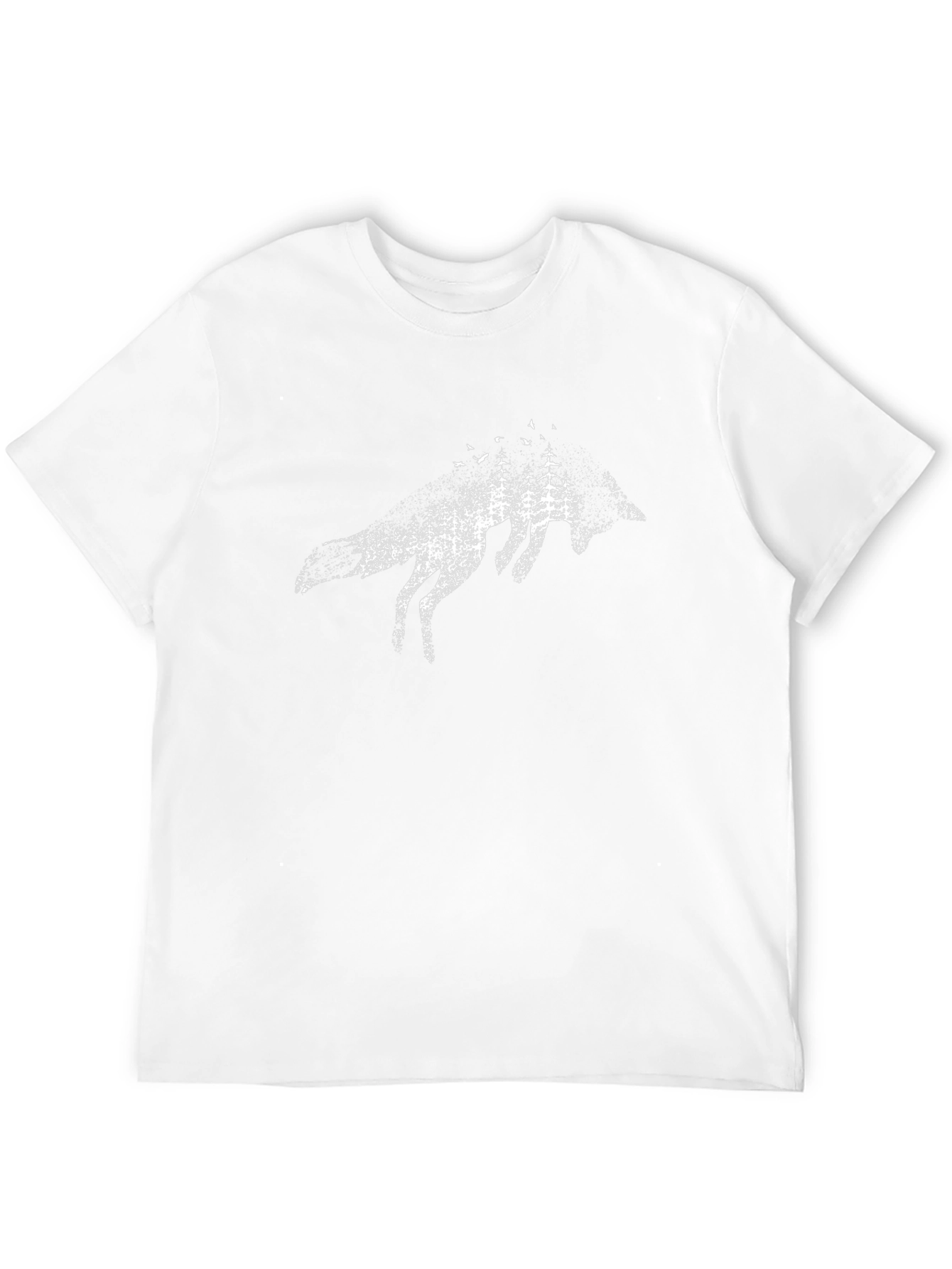 Mens Black Wolf & Forest Graphic Tee
