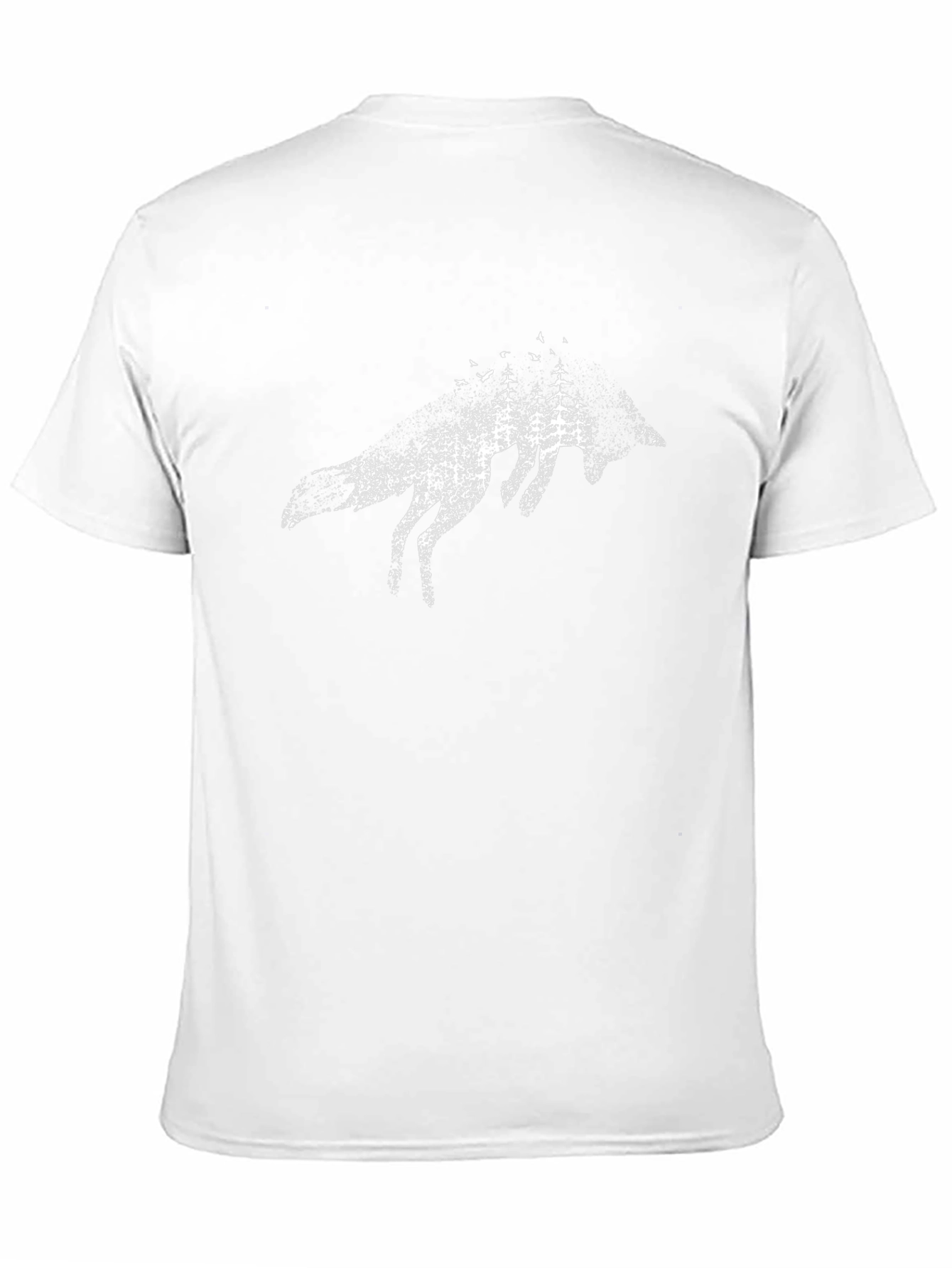 Mens Black Wolf & Forest Graphic Tee