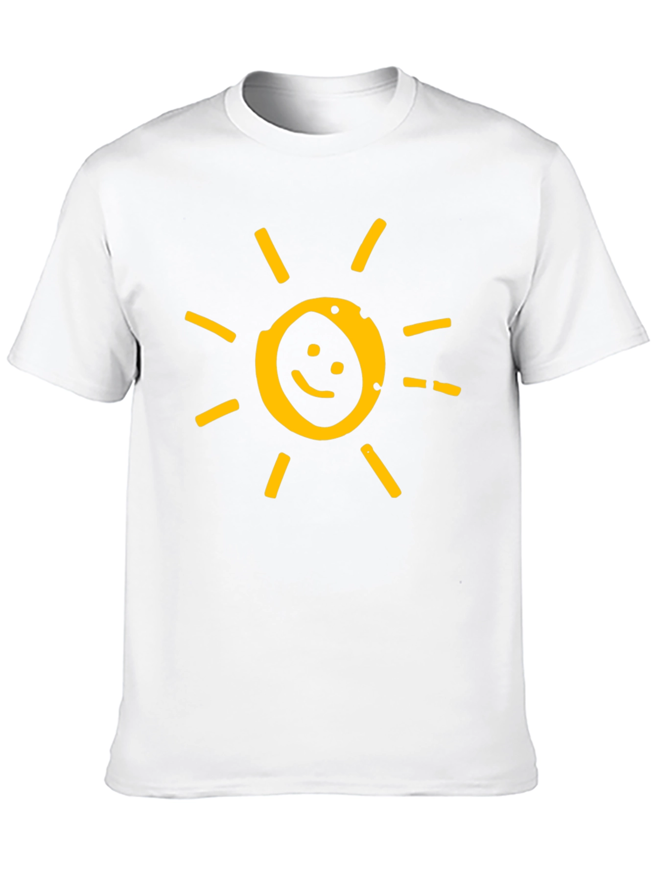 Smiley Sun Graphic Tee - Soft Cotton Blend