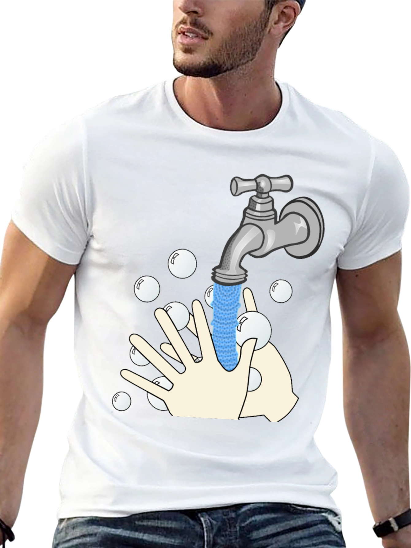 Wash Your Hands Graphic T-Shirt - Stay Safe