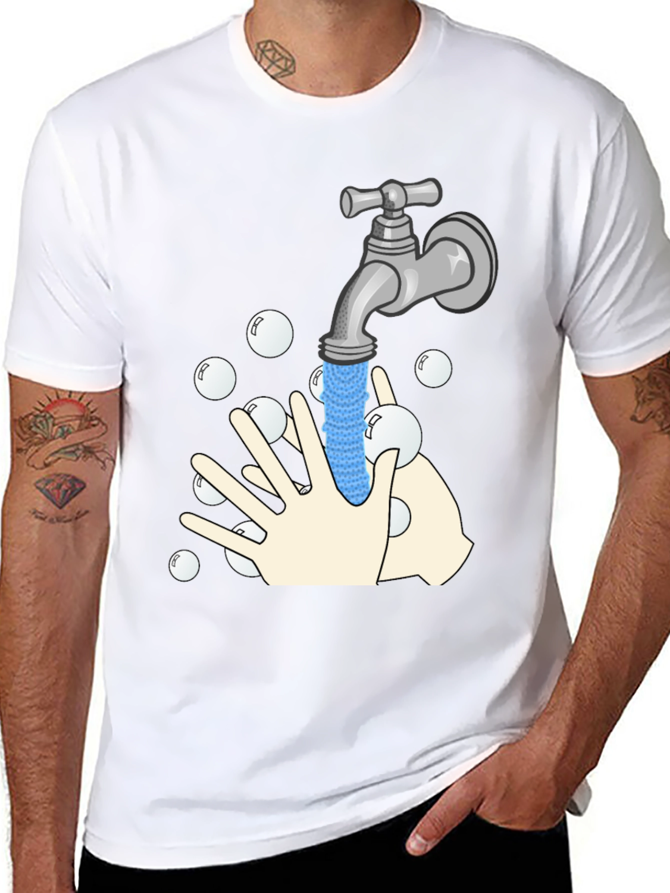 Wash Your Hands Graphic T-Shirt - Stay Safe