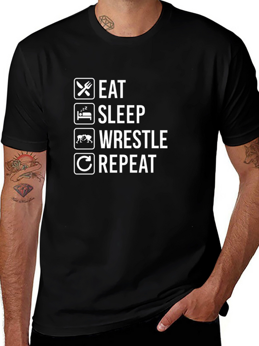 Eat Sleep Wrestle Repeat T-Shirt