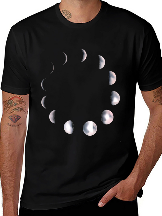 Phases of the Moon Black Graphic Tee
