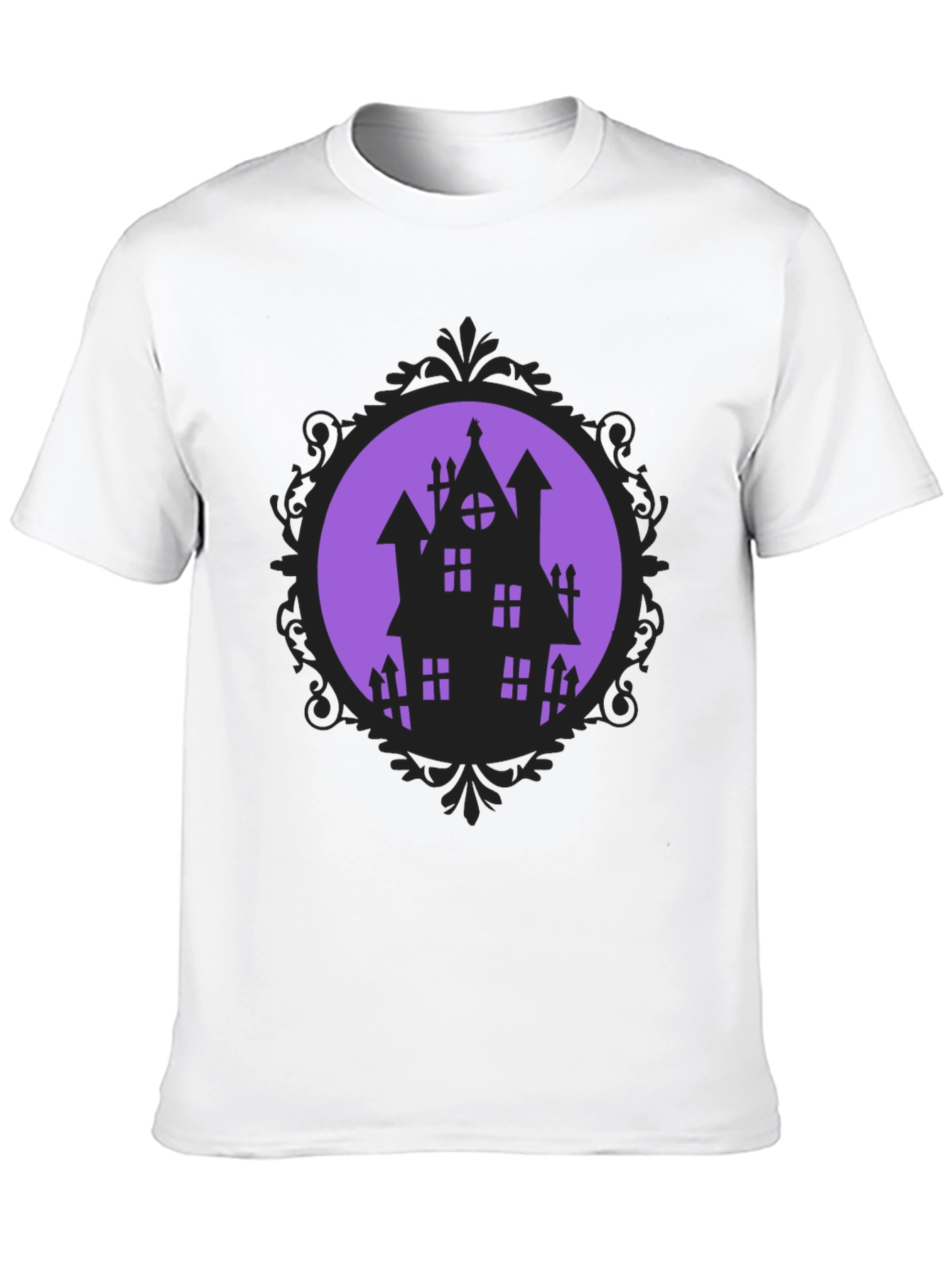 Spooky Haunted House Graphic Tee - Halloween Shirt
