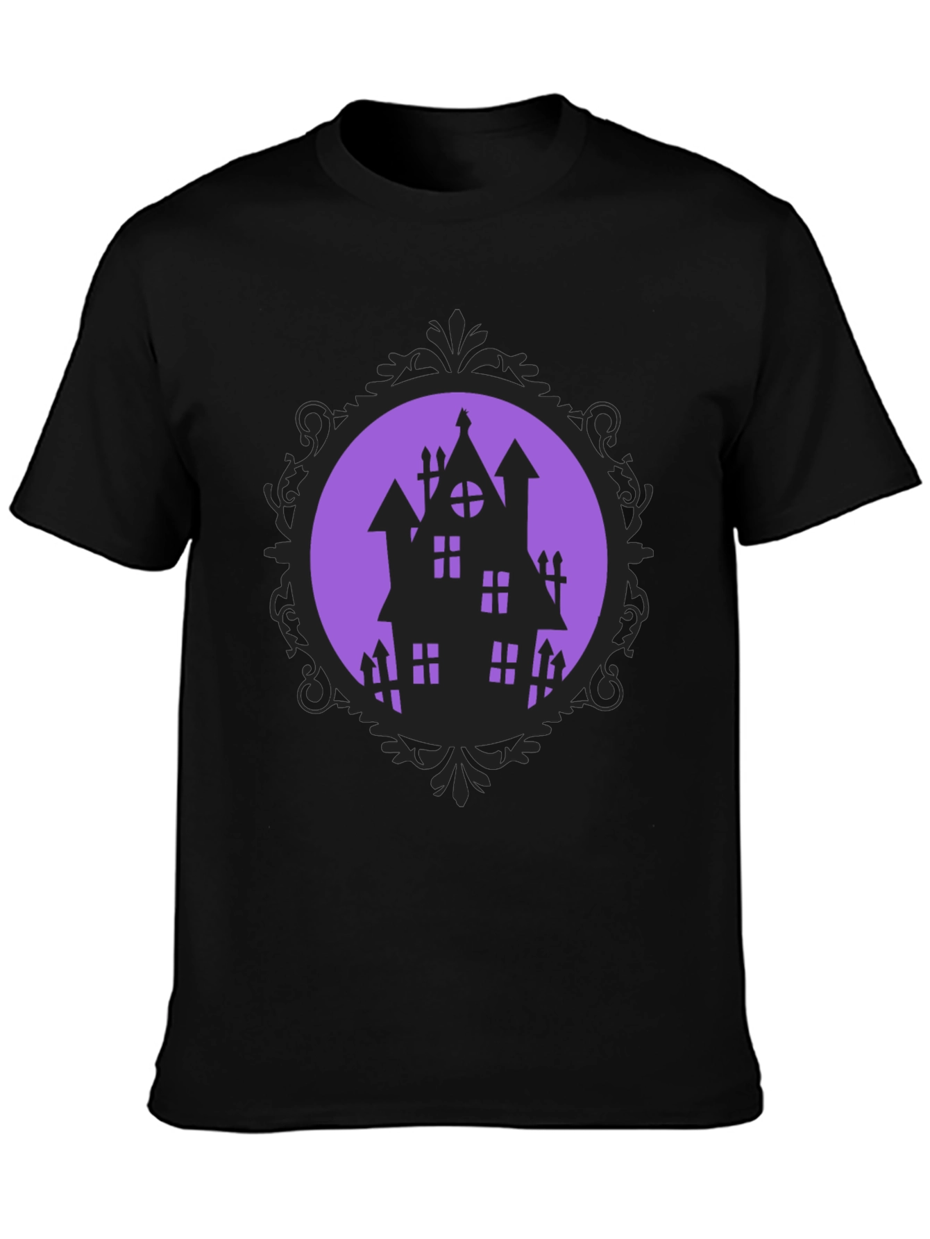 Spooky Haunted House Graphic Tee - Halloween Shirt