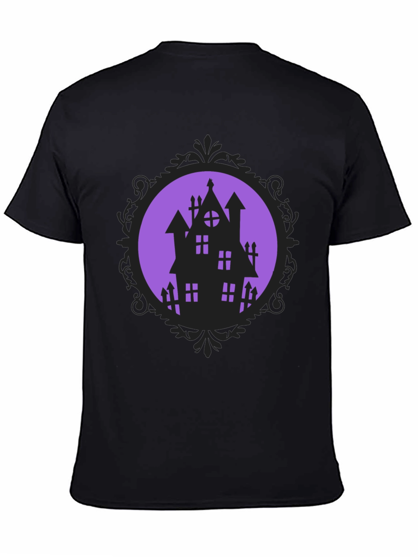 Spooky Haunted House Graphic Tee - Halloween Shirt