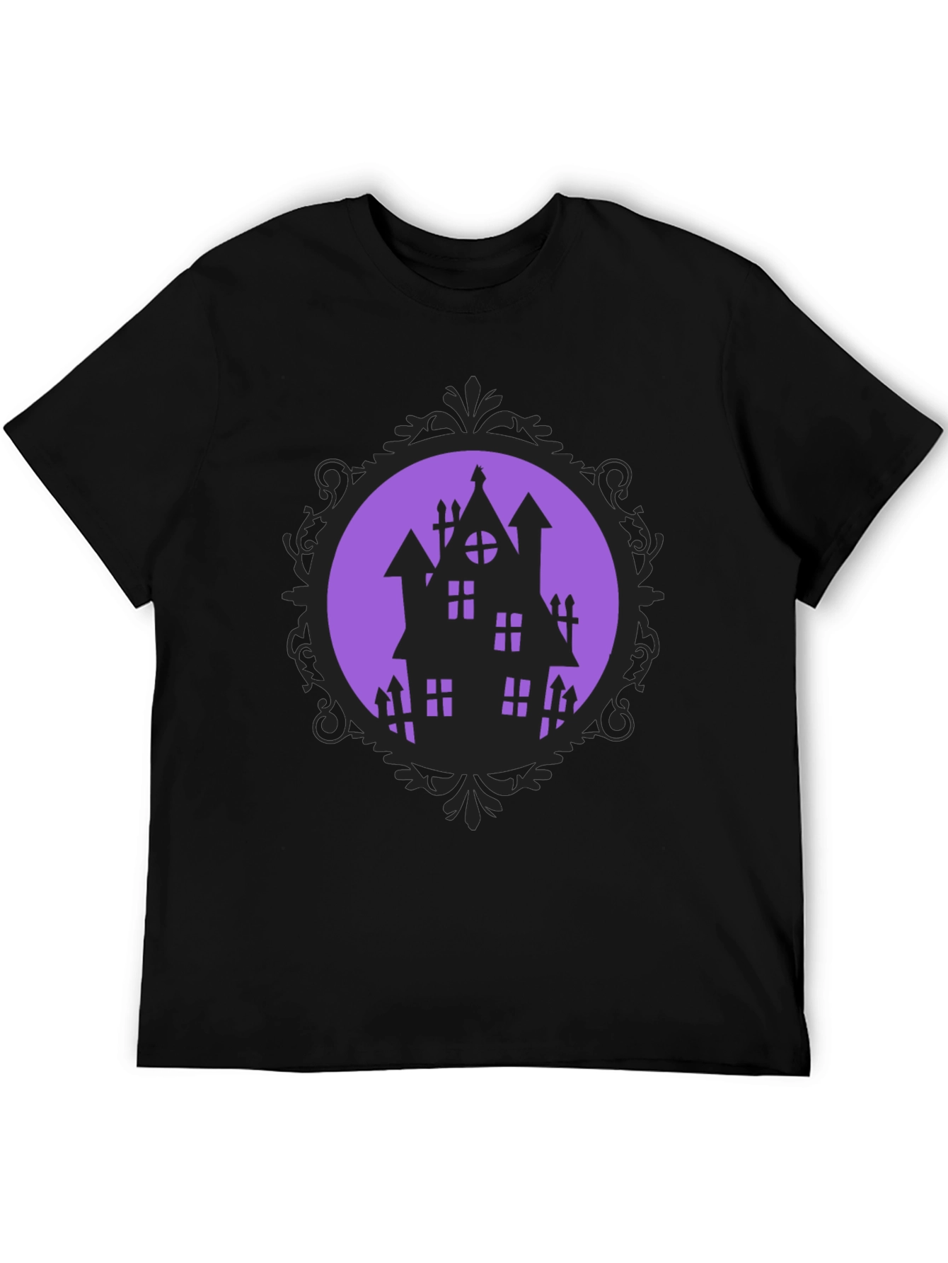 Spooky Haunted House Graphic Tee - Halloween Shirt