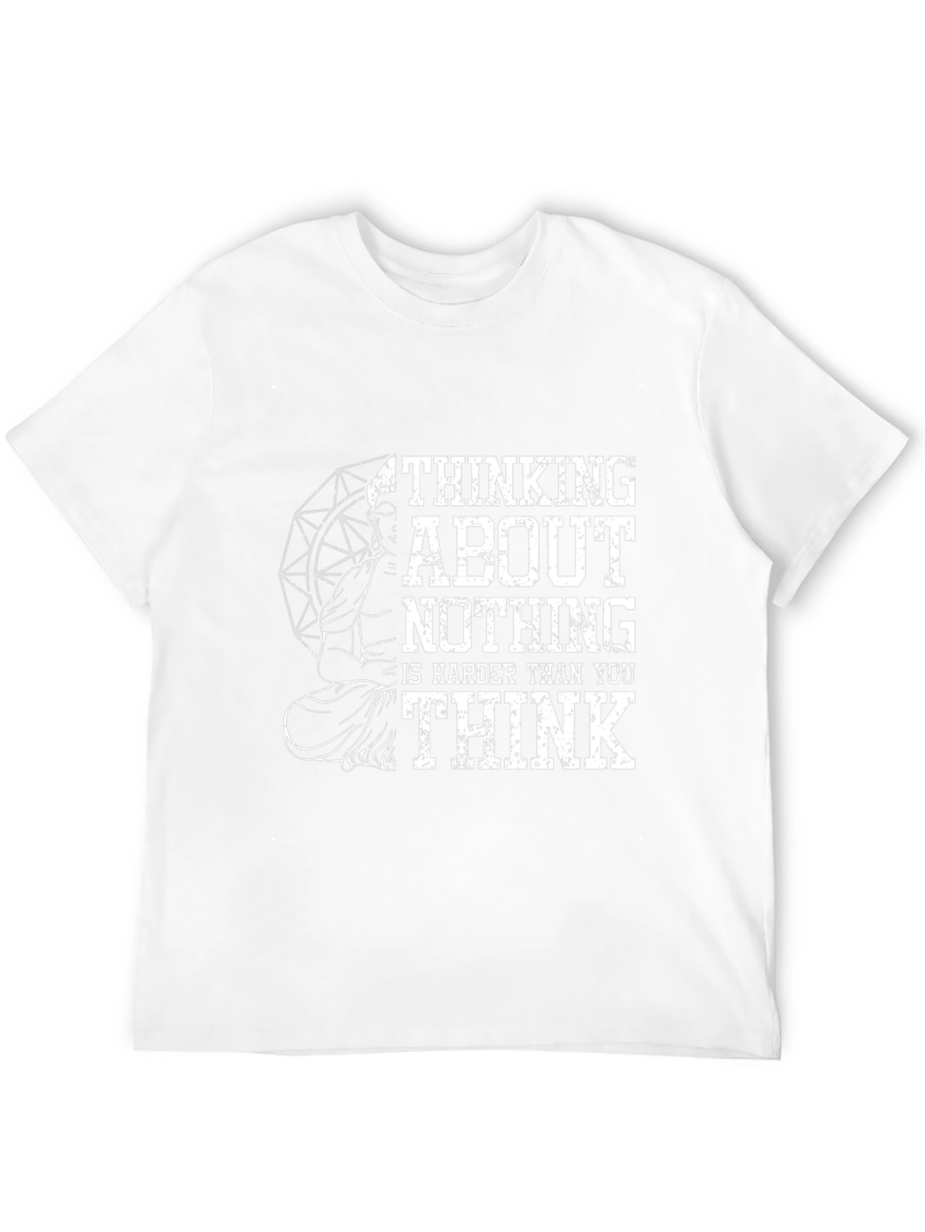 Thinking About Nothing Buddha Graphic T-Shirt