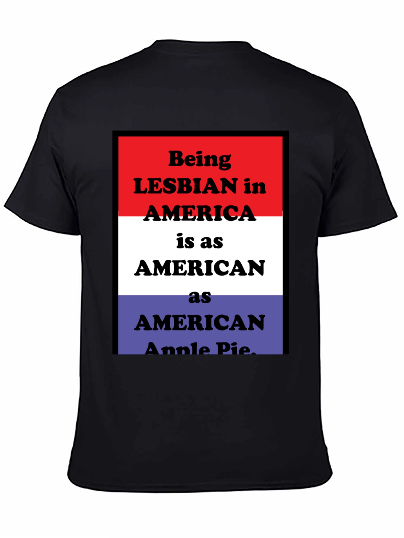 Lesbian Pride T-Shirt - American Flag Design