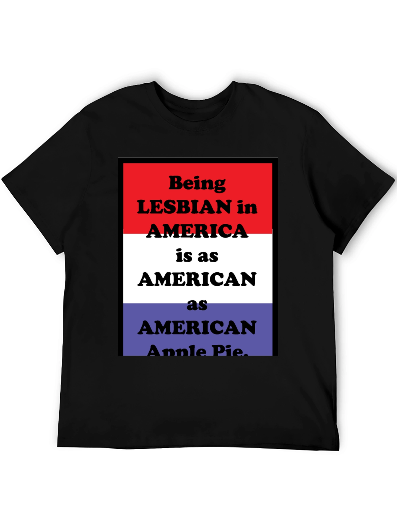 Lesbian Pride T-Shirt - American Flag Design