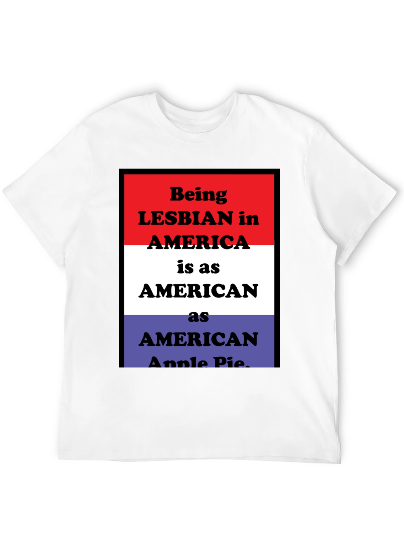 Lesbian Pride T-Shirt - American Flag Design