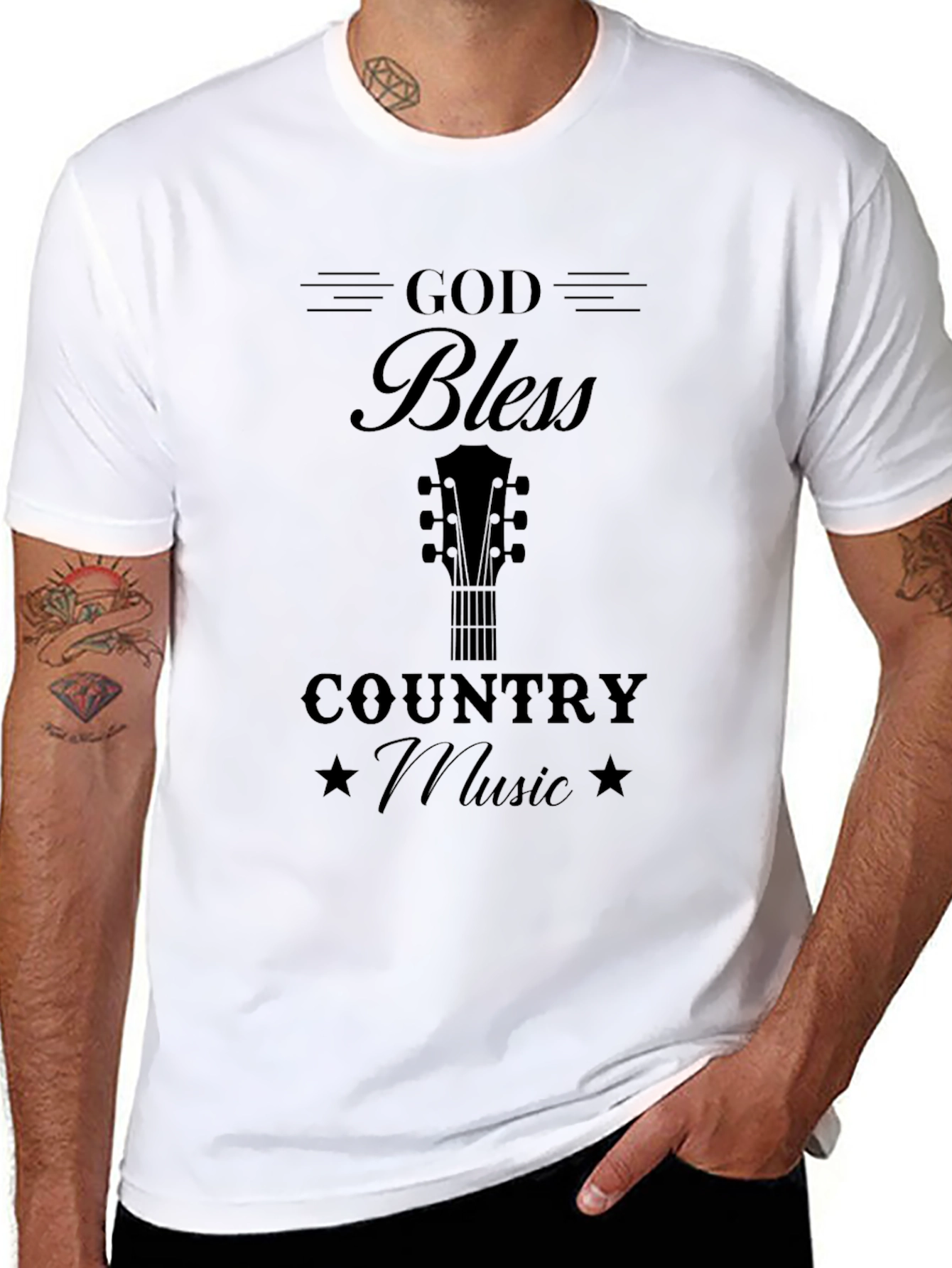 God Bless Country Music Graphic T-Shirt