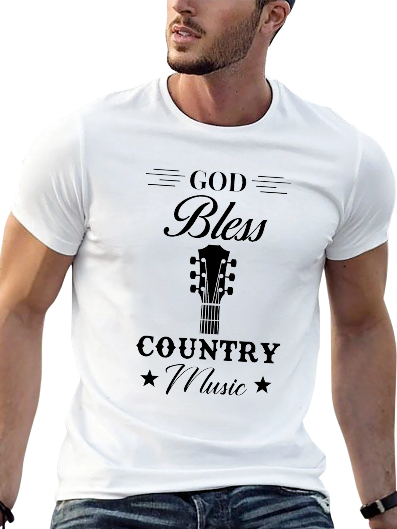 God Bless Country Music Graphic T-Shirt