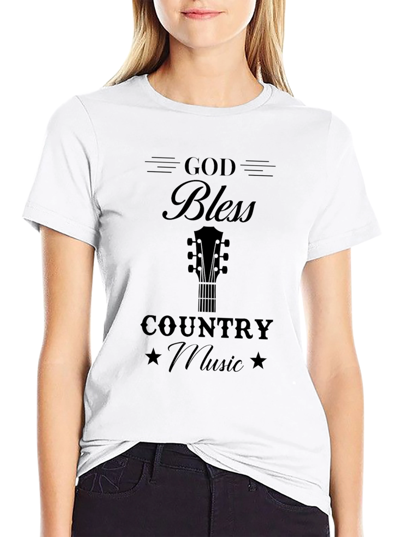 God Bless Country Music Graphic T-Shirt
