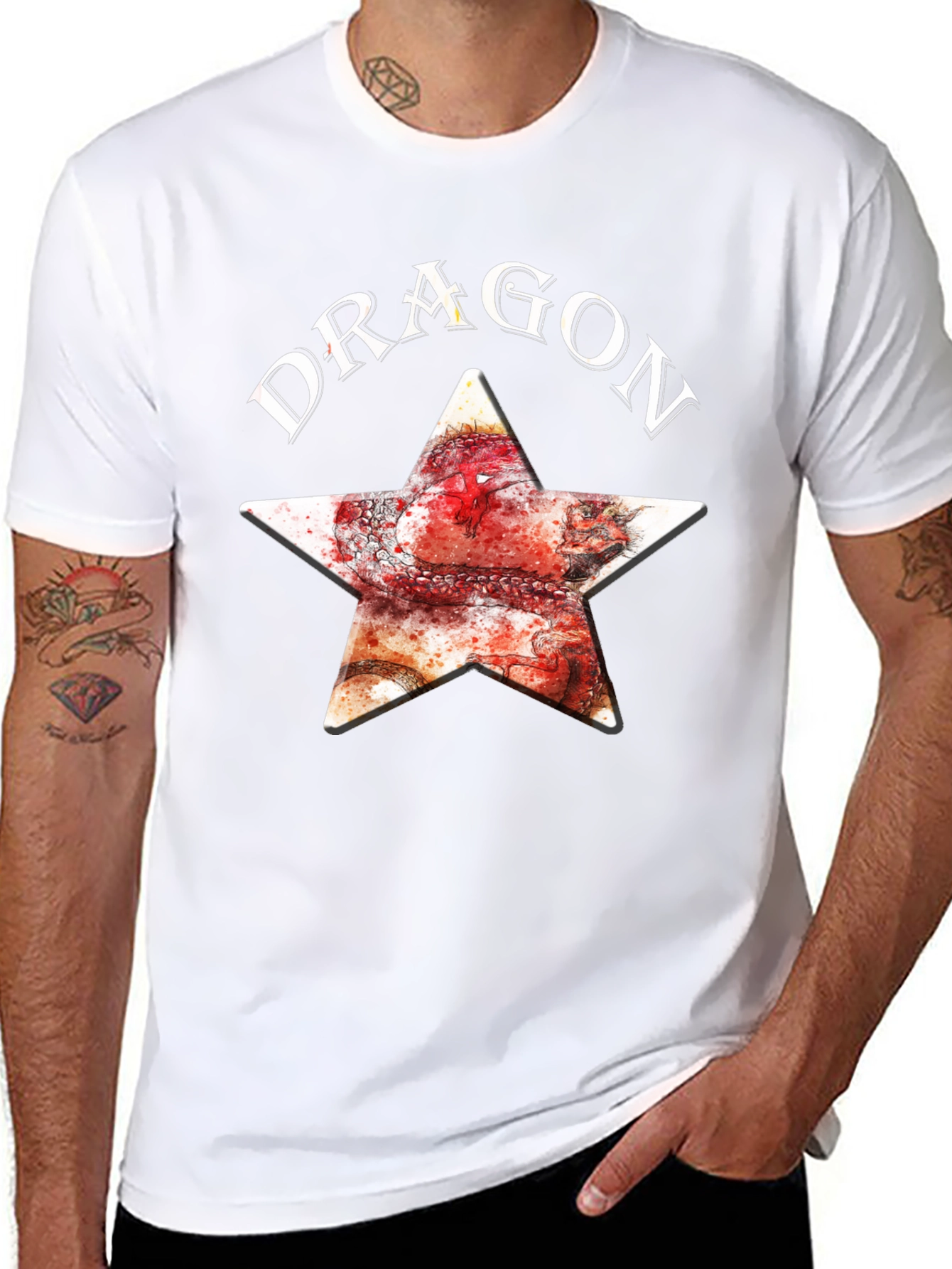 Dragon Star Graphic Black T-Shirt