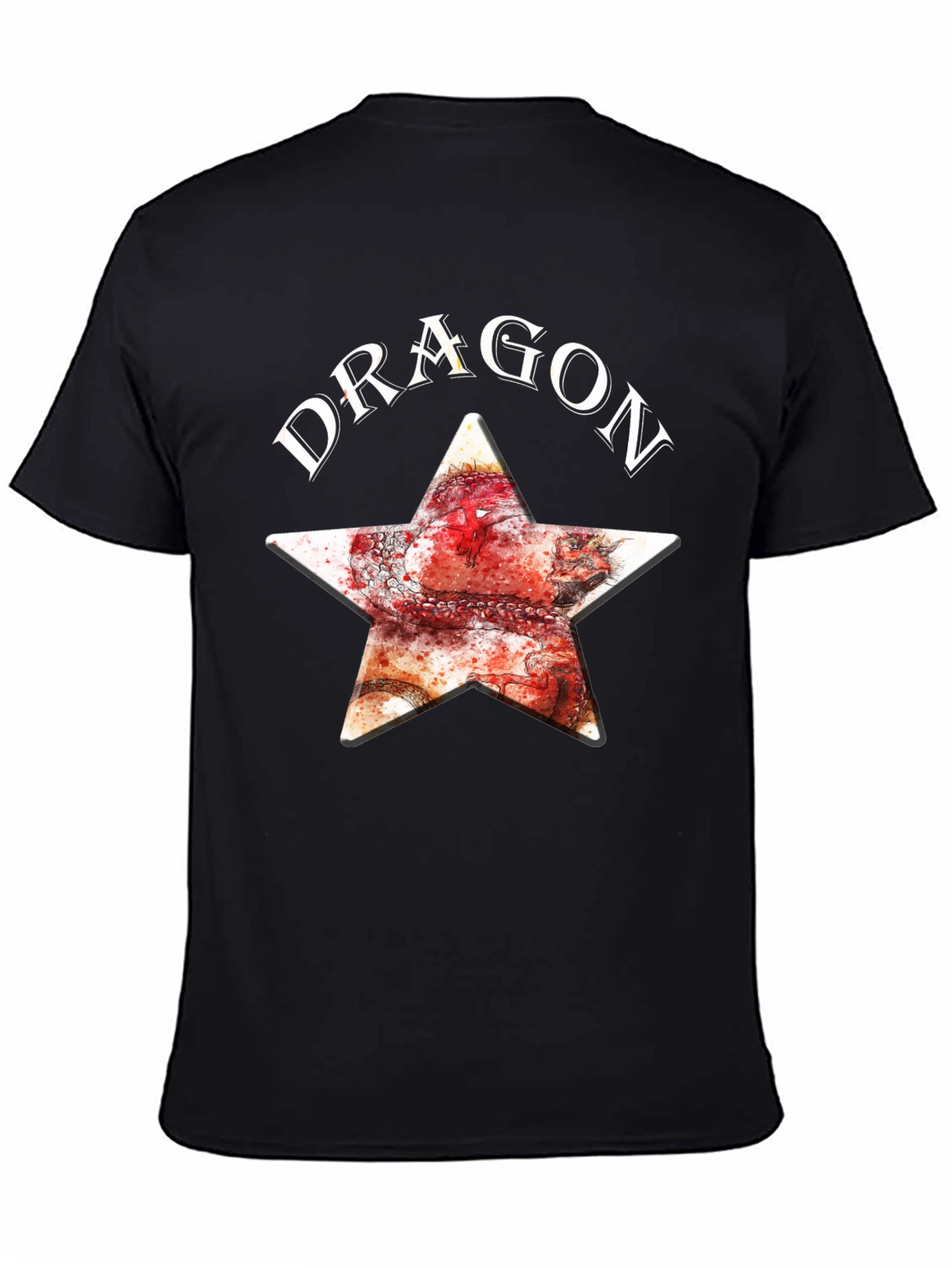 Dragon Star Graphic Black T-Shirt