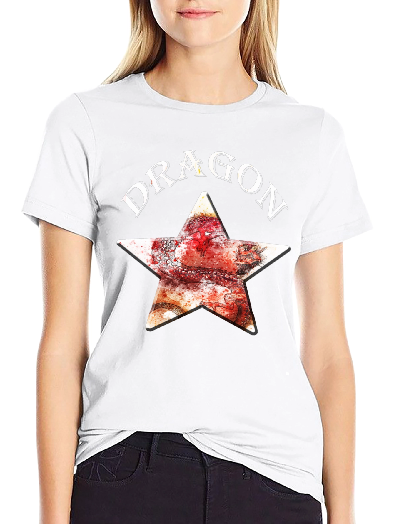 Dragon Star Graphic Black T-Shirt