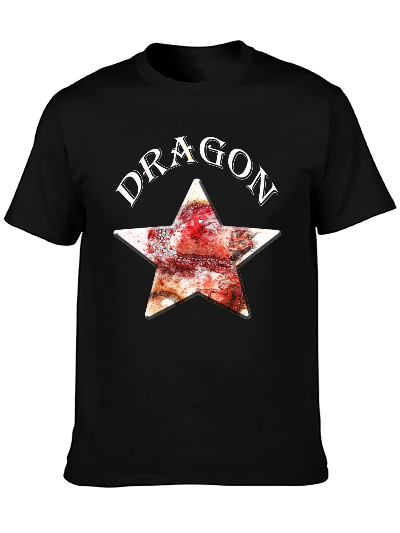 Dragon Star Graphic Black T-Shirt