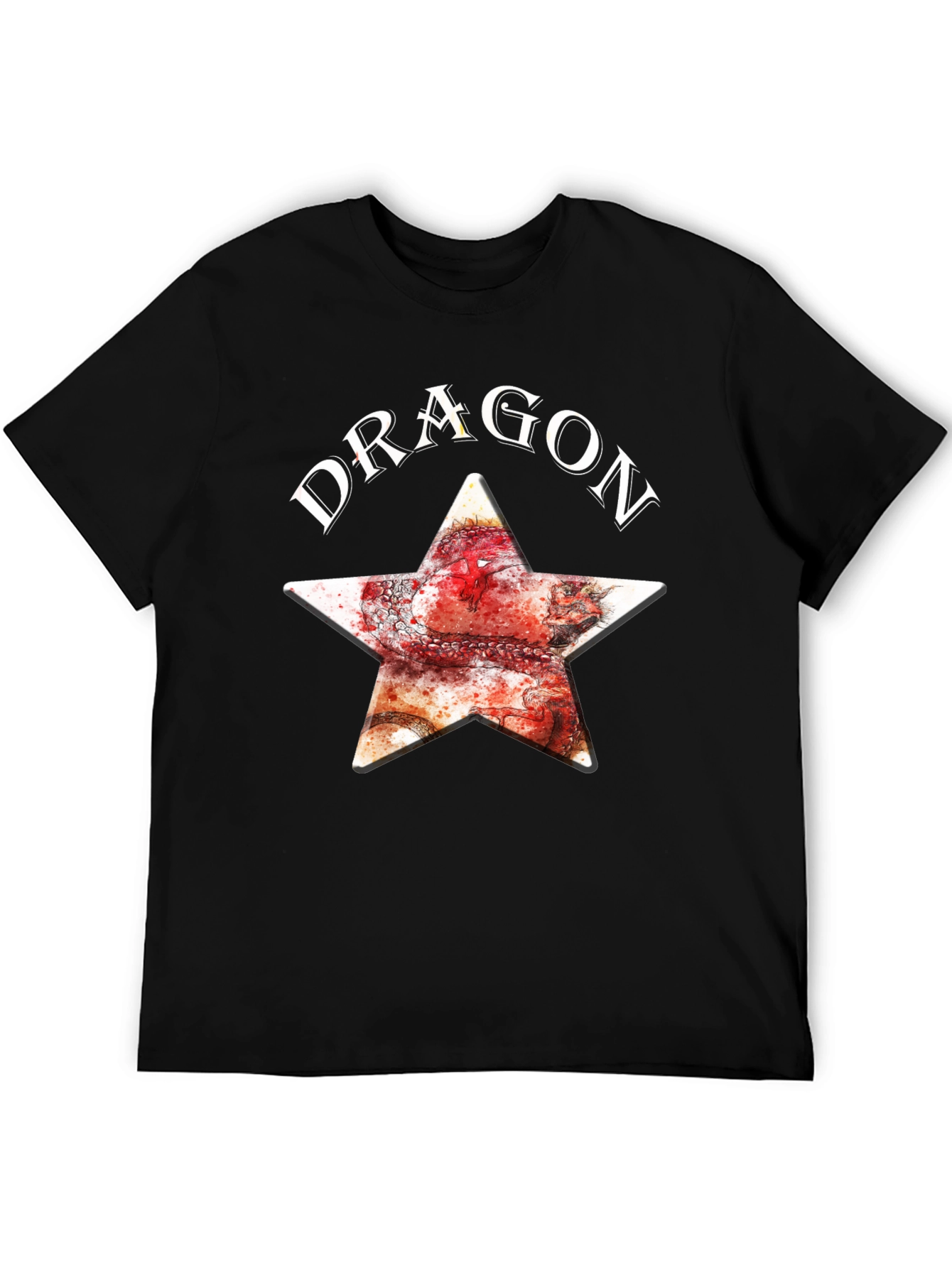 Dragon Star Graphic Black T-Shirt