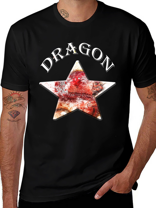 Dragon Star Graphic Black T-Shirt