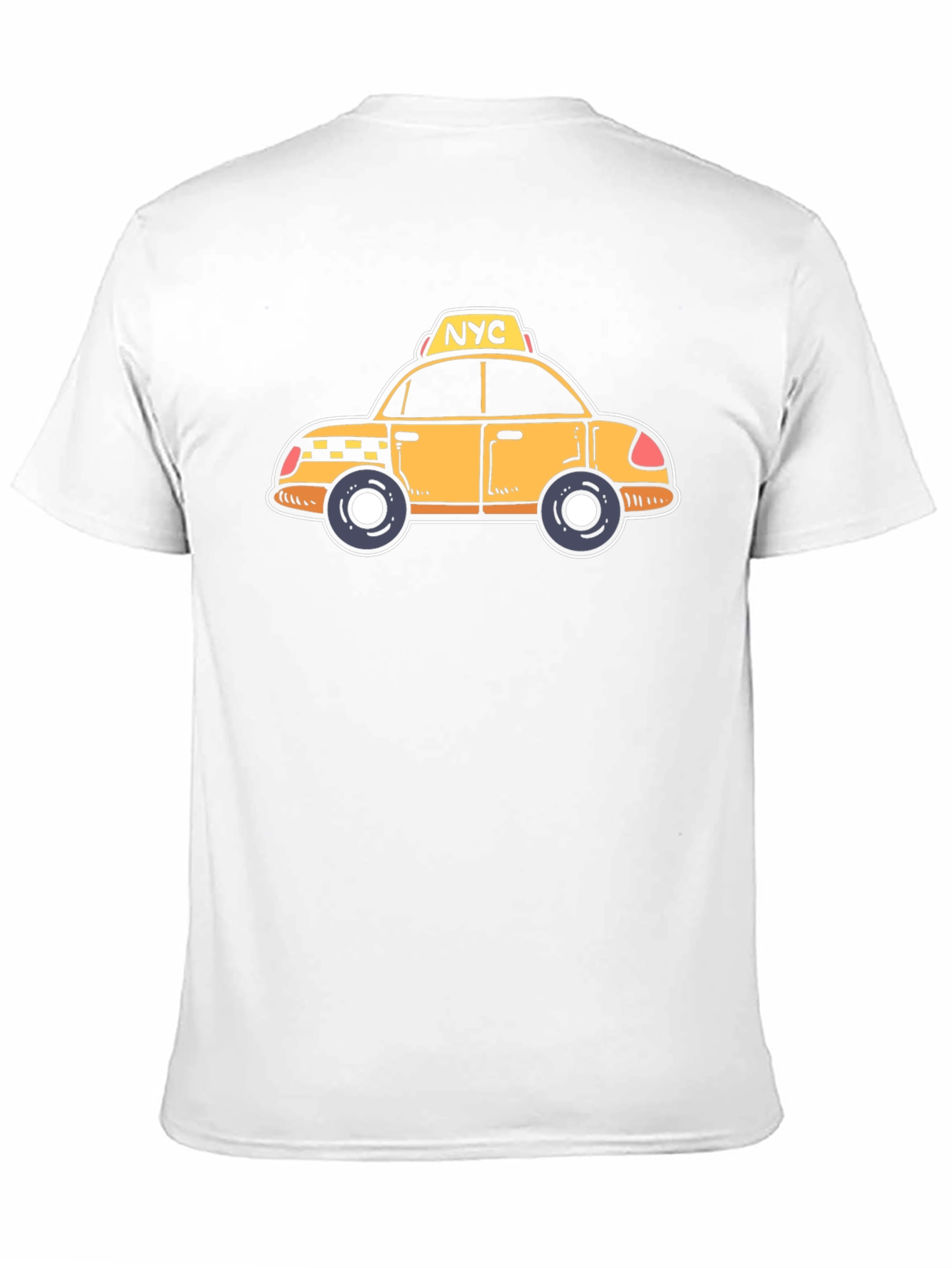 NYC Taxi Cartoon Graphic T-Shirt - Black