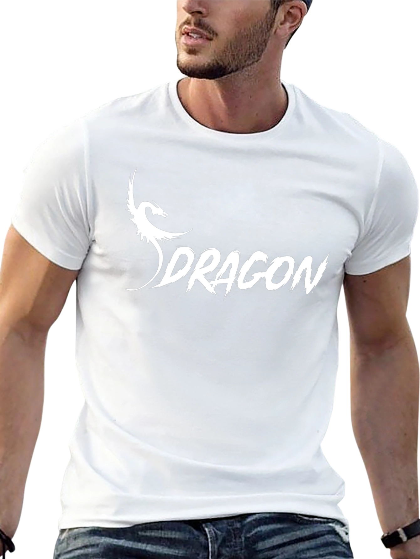 Dragon Graphic T-Shirt - Short Sleeve Black Tee