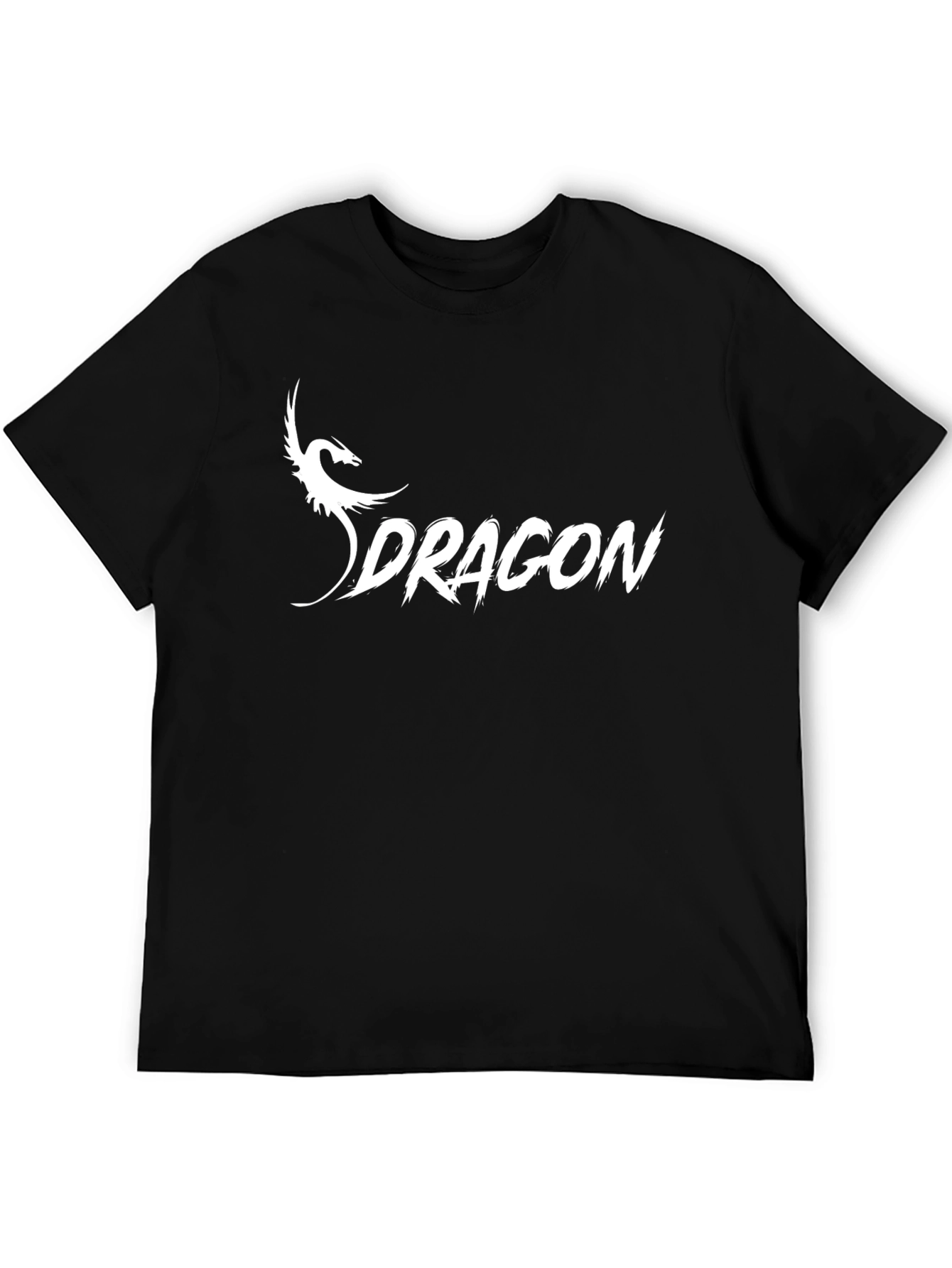 Dragon Graphic T-Shirt - Short Sleeve Black Tee