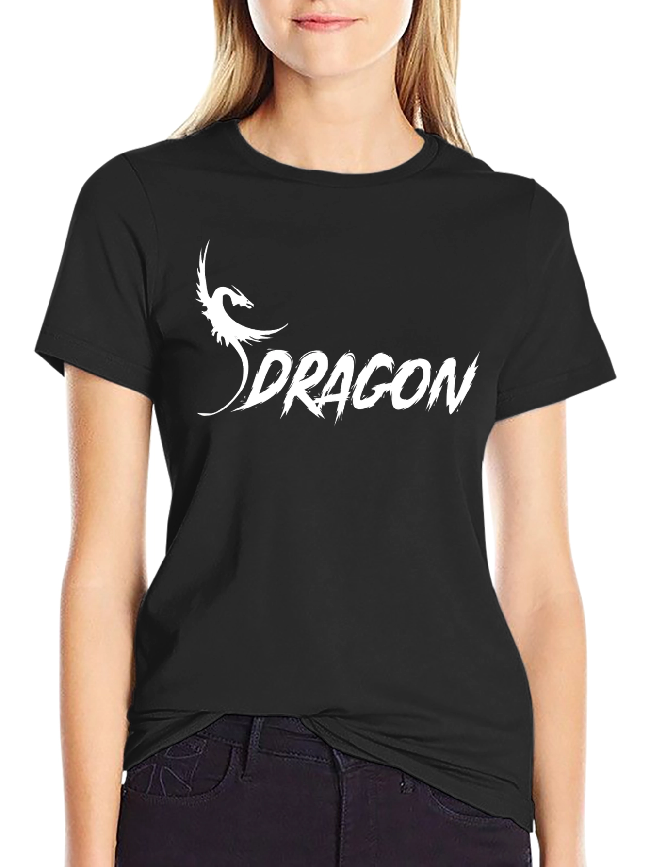 Dragon Graphic T-Shirt - Short Sleeve Black Tee