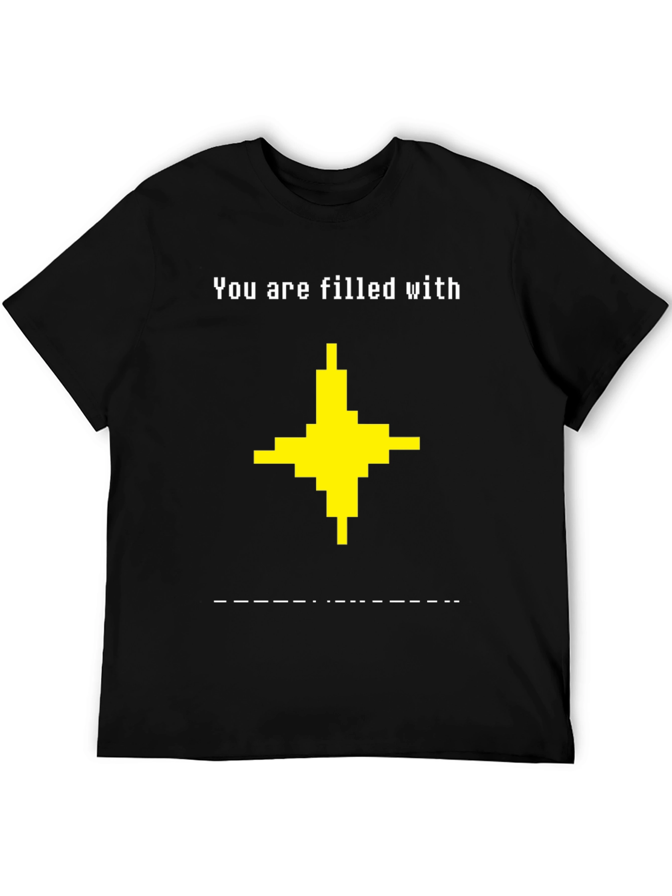 Pixel Art Graphic Tee - Filled with Determination