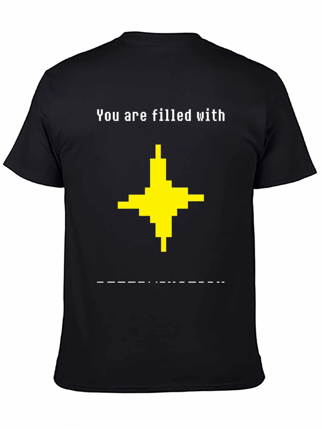 Pixel Art Graphic Tee - Filled with Determination
